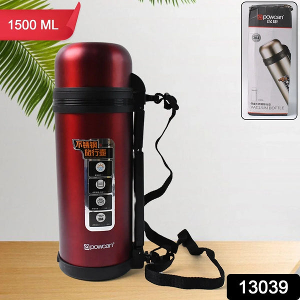 Stainless Steel Water Bottle Vacuum Insulated Thermos Flask Double - Walled Coffee Thermos Flask Leak - proof Water Bottle for Sports, Fitness, Gym (1500ML) - Justgrabit Inc.