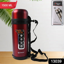 Stainless Steel Water Bottle Vacuum Insulated Thermos Flask Double - Walled Coffee Thermos Flask Leak - proof Water Bottle for Sports, Fitness, Gym (1500ML) - Justgrabit Inc.