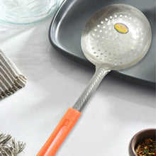 Colander Spoon, Non Slip Hand Polished Thickened Hot Pot Spoon for Kitchen for Restaurant, Stainless Steel Cooking Colander Skimmer Slotted Spoon Kitchen Strainer Ladle with Long Handle for Kitchen Cooking Baking (35 Cm) - Justgrabit Inc.