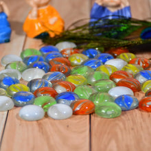 Glass Gem Stone, Flat Round Marbles Pebbles for Vase Fillers, Attractive pebbles for Aquarium Fish Tank. - Justgrabit Inc.