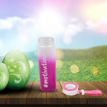 Motivational Glass Water Bottle Colorful potable Water Glass Bottle With Rubber Band, Daily Intake Hourly Water Bottle to Ensure You Drink Enough Water Throughout The Day Reusable Cycling Gym, Workout Fitness Bottle (350 ML) - Justgrabit Inc.