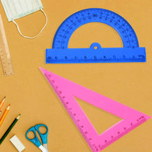 4 - Piece Geometry Set, Triangle Ruler Protractor Straight Ruler - Justgrabit Inc.