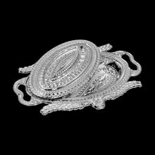 Plastic Peacock Dry Fruit Silver Finish Serving Tray - Justgrabit Inc.