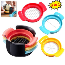 Multifunctional 3 - in - 1 Egg Cutter - Stainless Steel Slicing Tool with Durable Wires - justgrabit.in | Just Grab It