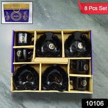 A One Ceramic Tea / cups / Mug Set With Leaf Shape Serving Bowl (8 Pcs set) - justgrabit.in | Just Grab It