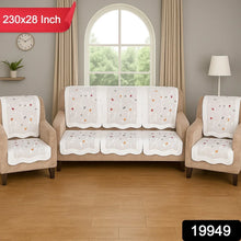 Elegant Leaf - Pattern Sofa Runner - (Set / 230x28 Inch) - justgrabit.in | Just Grab It