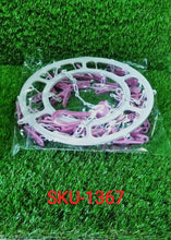 Plastic Round Cloth Drying Stand Hanger with 24 Clips (Multicolour) - Justgrabit Inc.