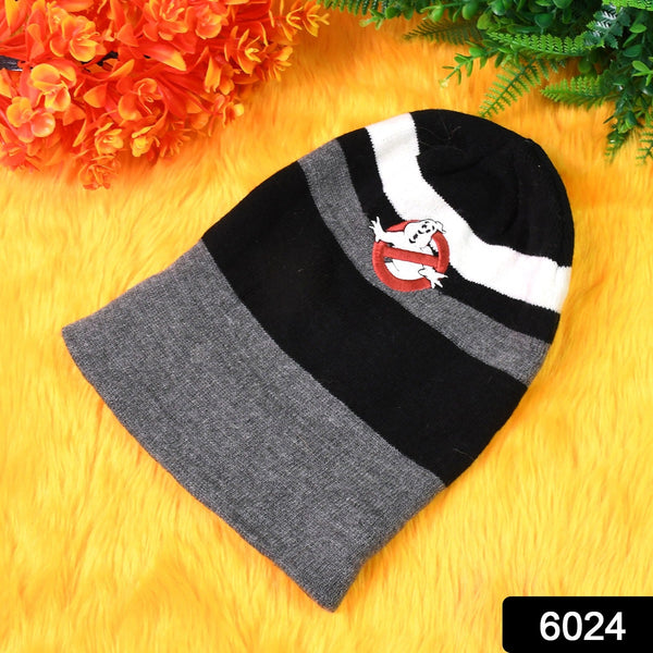Cap for Winter Woolen Knitted Black Inside Fur Caps (1 Pc / Mix Design & Color) - justgrabit.in | Just Grab It