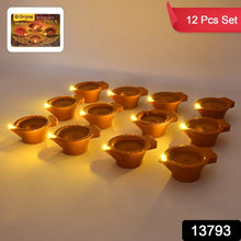 Flower Water Sensor Diyas for Diwali Decoration, Diwali (12 Pcs Set) - justgrabit.in | Just Grab It