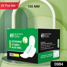 Sanitary Pantyliner with Neem & Aloe Vera, Ultra Thin, PH Balanced, Antibacterial (24 Pads, 155mm) - Justgrabit Inc.