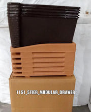 5tier Plastic Modular Drawer System For Multiple Use (Brown colour) - Justgrabit Inc.
