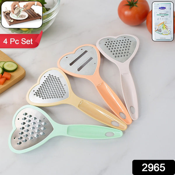 Heart Grater Set and Heart Grater Slicer Used for Grating and Slicing of Fruits, vegetables - justgrabit.in | Just Grab It