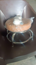 Heavy Duty Steel Base Round Rolling Stool with Wheels Pedicure Stool (1 pc) - justgrabit.in | Just Grab It