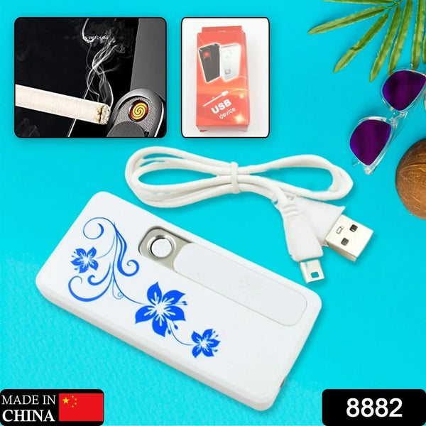 Stylish Electric USB Lighter for Men & Women, Regular Cigarettes Portable USB Rechargeable Flameless, Coil Slim Cigarette Lighter with Charging Cable, Windproof E lighter, Lighter for Smoking (1 Pc ) - Justgrabit Inc.