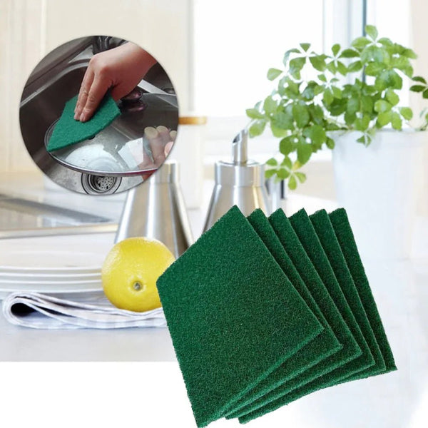 Scrub Sponge Cleaning Pads Aqua Green (Pack Of 6) - Justgrabit Inc.