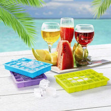 Silicone Ice Cube Trays 24 Cavity Per Ice Tray [Multicolour] - Justgrabit Inc.