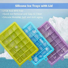 Silicone Ice Cube Trays 24 Cavity Per Ice Tray [Multicolour] - Justgrabit Inc.