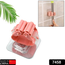 Broom Holder Wall Mounted, Mop and Broom Holder Broom Organizer Grip Clips, No Drilling, Wall Mounted Storage Rack Storage & Organization for Kitchen, Bathroom, Garden (1 Pc) - Justgrabit Inc.