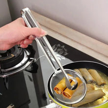 2In1 Stainless Steel Filter Spoon with Clip Food Kitchen Oil - Frying Multi - Functional - Justgrabit Inc.