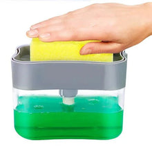 Liquid Soap Dispenser on Countertop with Sponge Holder For Pet - Justgrabit Inc.