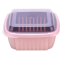 Double Layer Food Drainer Washing Basket with Collapsible Strainers Colander - Justgrabit Inc.