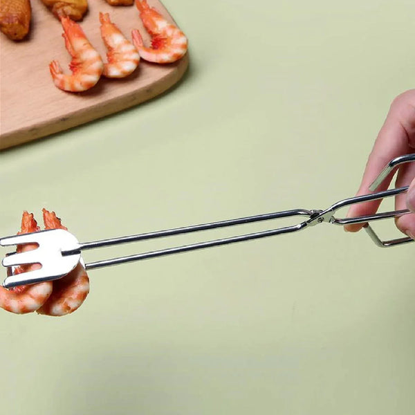 31cm Multi - Functional Metal BBQ Tongs for Serving (Clamp, Durable) - Justgrabit Inc.