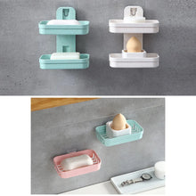 Plastic Double Layer - Soap Stand, Holder, Wall Soap Box Sturdy Vacuum Dispenser Tray - Justgrabit Inc.