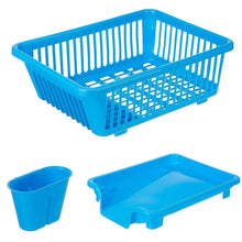 Plastic Sink Dish Drainer Drying Rack (With Brown Box) ( MOQ : - 3 Pc) - Justgrabit Inc.