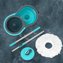 Quick Spin Mop Plastic spin, Bucket Floor Cleaning, Easy Wheels & Big Bucket, Floor Cleaning Mop with Bucket - Justgrabit Inc.