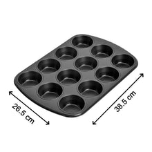 Nonstick Aluminium Muffin Tray Cupcake Pan Tray (12 Cup Cavities) - Justgrabit Inc.