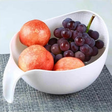 Plastic Rice Bowl / Food Strainer Thick Drain Basket with Handle for Rice, Vegetable & Fruit. (1Pc) - Justgrabit Inc.