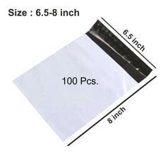 Tamper Proof Courier Bags(6.5X08 PLAIN 180 POD M1) - 100 pcs - Justgrabit Inc.