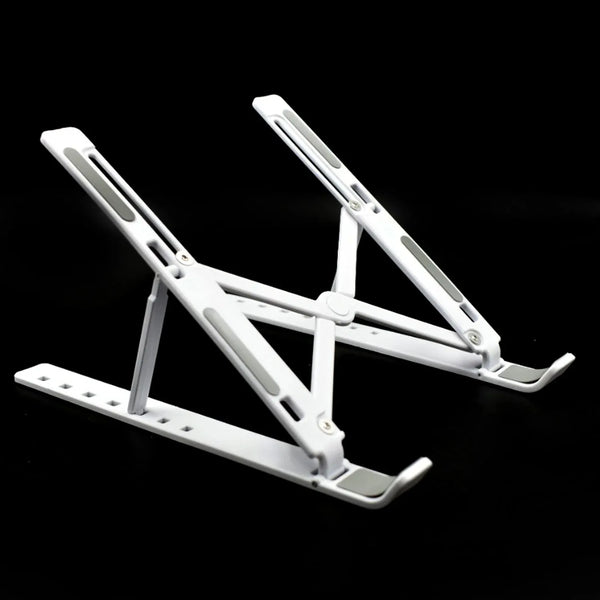 Adjustable Ergonomic Foldable Portable, Holder Riser Tablet Stand Plastic (Use In 14 inch Laptop) - justgrabit.in | Just Grab It