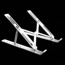 Adjustable Ergonomic Foldable Portable, Holder Riser Tablet Stand Plastic (Use In 14 inch Laptop) - justgrabit.in | Just Grab It