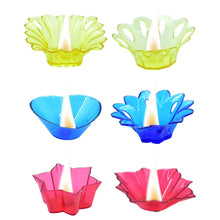 Plastic Candle Cup with Multi Shape Diwali Diya Cup, Diwali (Multicolor) (12 Pcs Set) - justgrabit.in | Just Grab It