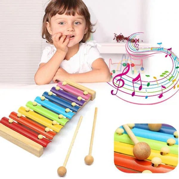 Wooden Xylophone Musical Toy for Children (MultiColor) - Justgrabit Inc.
