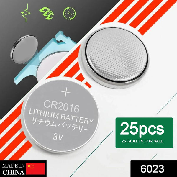 3V 2016 Lithium Button Cell Battery Retail Pack Of 25Pcs - Justgrabit Inc.