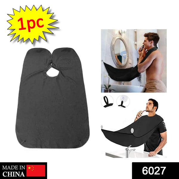 Black Beard Apron Hair Clippings Catcher Grooming Bib - Justgrabit Inc.