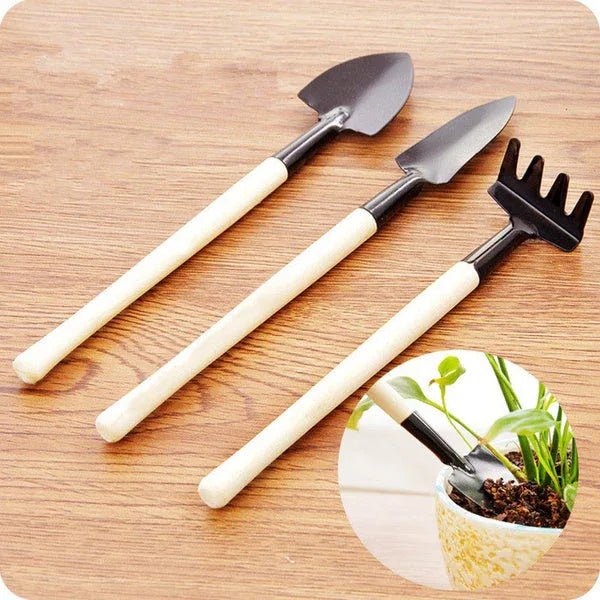 Kid's Garden Tools Set of 3 Pieces (Trowel, Shovel, Rake) - Justgrabit Inc.
