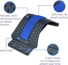 Multi - Level Back Stretcher Posture Corrector Device For Back Pain Relief - justgrabit.in | Just Grab It