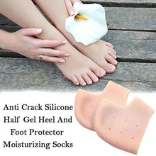 Anti Crack Silicone Half Gel Heel And Foot Protector Moisturizing Socks - Justgrabit Inc.