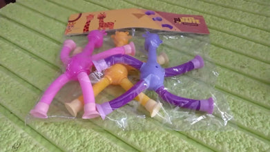 LED Telescopic Suction Cup Giraffe Toy, Tubes Fidget Toys, Shape Changing Telescopic Sensory Tubes Fidget Tubes Sensory Toys Suction Toy, Funny Gift (3 Pcs Set) - Justgrabit Inc.
