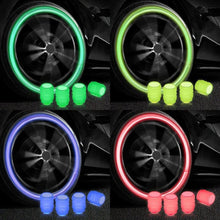 Tyre Valve Caps Luminous Glow Car Tire Air Stem Valve Cap Covers vaal cap ( 4 Pcs Mix Colour) - justgrabit.in | Just Grab It