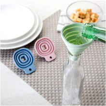 Flexible Silicone Foldable Kitchen Funnel for Liquid / Powder Transfer Hopper Food (Small) - Justgrabit Inc.