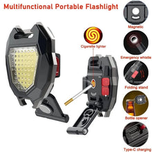 Triangular Camping Flashlight with Lighter – 6 Modes, 3 Colors, Waterproof - justgrabit.in | Just Grab It