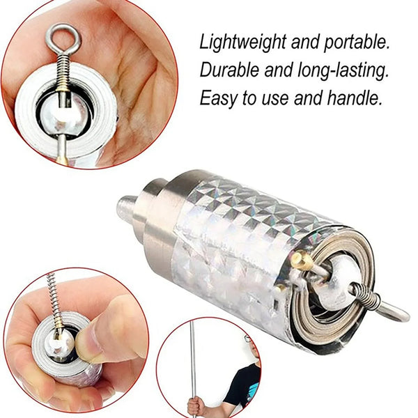 Magic Toy Metal High Elasticity Steel Silver Appearing Cane Magic Toy Magic Steel - justgrabit.in | Just Grab It