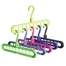Anti - Skid Plastic 9 - Holes Magic Wardrobe Folding Hangers - Justgrabit Inc.