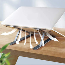 Metal Portable Laptop Stand – 6 - Angle Adjustable Riser for Laptops, Phones & Tablets - Justgrabit Inc.