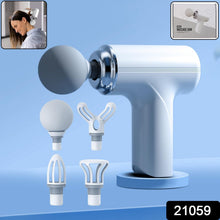 Electric Vibrating Massage Gun with Multiple Interchangeable Heads - justgrabit.in | Just Grab It