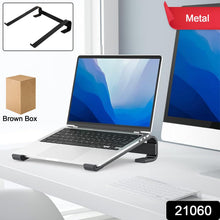 Fixed Metal Laptop Stand for Desk (25 × 26 cm) - justgrabit.in | Just Grab It